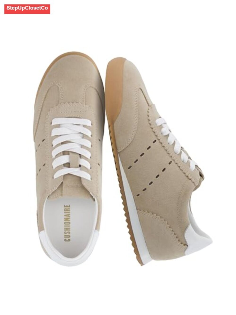 Genuine Leather Suede Sneakers Retro Low Top Cushioned Casual Shoes